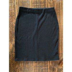 Basic Black Pencil Skirt size Small Midi Length